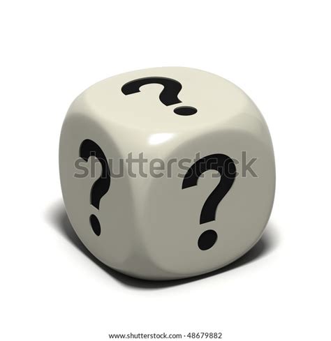 Dice Question Marks Isolated On White Stock Illustration 48679882