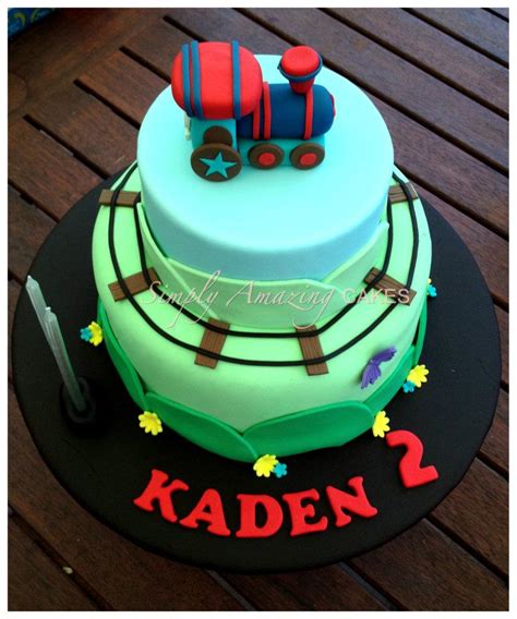 simply amazing cakes kadens trains  birthday cake