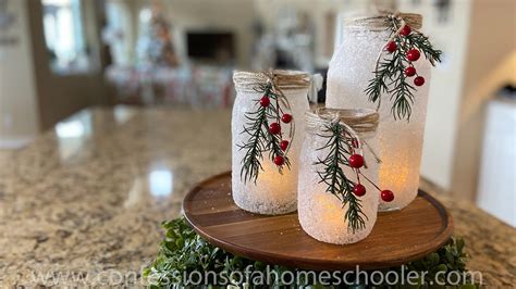 Diy Snowy Mason Jar Candles Confessions Of A Homeschooler