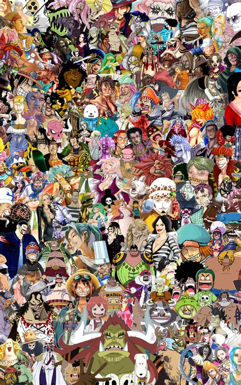 Free Download One Piece Character Collage 3 By Wood5525