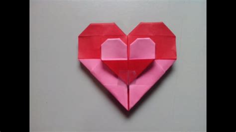 Como Hacer Corazón Doble De Papel Origami Youtube