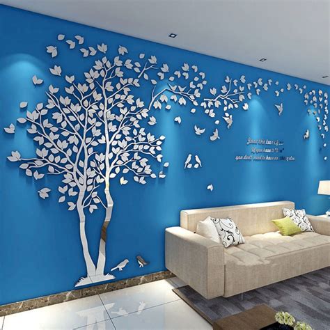 20 Diy Wall Sticker Acrylic Ideas For Amazing Living Room Decoration