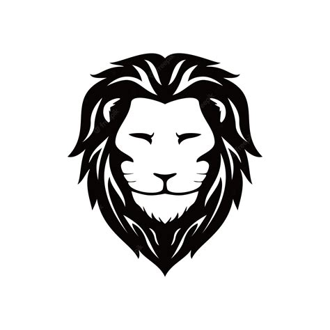 Premium Vector Lion Head Silhouette Logo Template Design Wild Animal