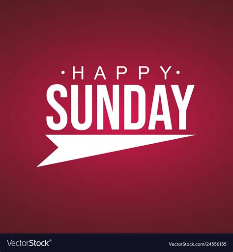 Happy Sunday Life Quote With Modern Background Vector Image