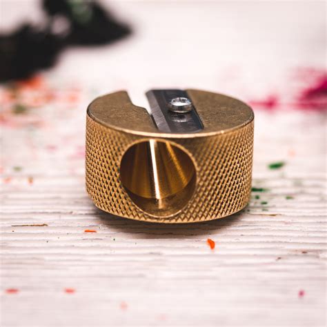 Möbius And Ruppert Round Double Hole Brass Pencil Sharpener All