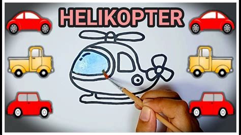 Menebalkan garis dan mewarnai gambar helikopter. Gambar Mewarnai Helikopter - GAMBAR MEWARNAI HD