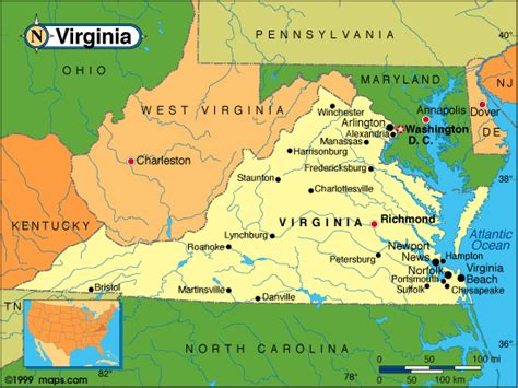 Roanoke Virginia Map