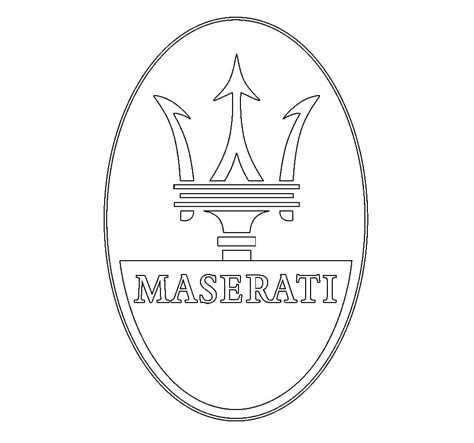 Dibujos De Logotipo De Maserati Para Colorear Para Colorear Pintar E