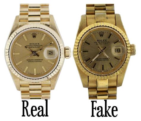 This Is A Picture Of A Real And Fake Rolex Side By Side This Picture
