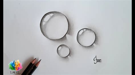 how to draw realistic bubbles on white paper step by step j artz drawings youtube