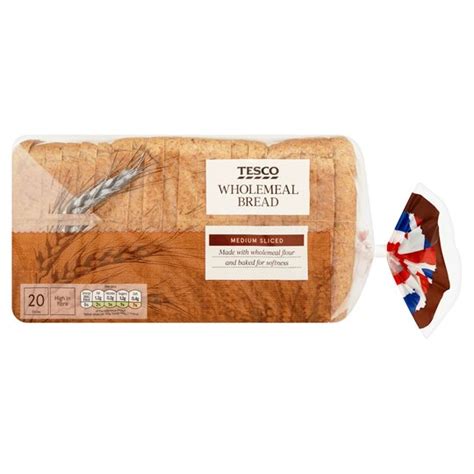 Tesco Wholemeal Medium Bread 800g Tesco Groceries