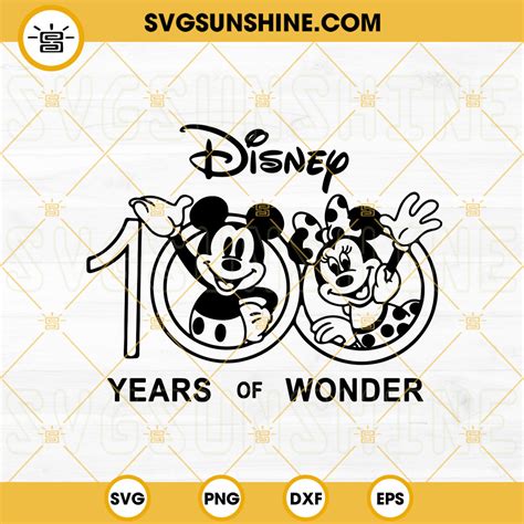Years Of Wonder Mickey Minnie Svg Disneyland Th Anniversary Svg