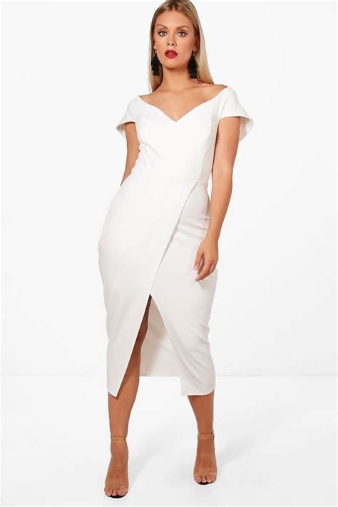 Plus Milly Off The Shoulder Wrap Midi Dress Midi Dress Dress Wrap Midi Dress