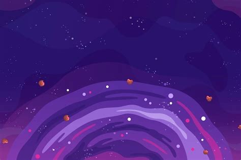 Free Vector Cartoon Galaxy Background
