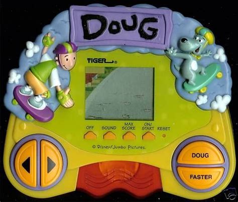 1990s Tiger Doug Nickelodeon Cartoon Electronic Handheld Lcd Toy Arcade