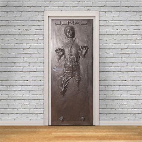 Han Solo Carbonite Star Wars Personalized Door Wrap Decal Removable St