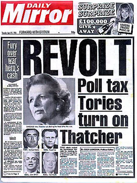 Margaret Thatcher Front Pages Mirror Online