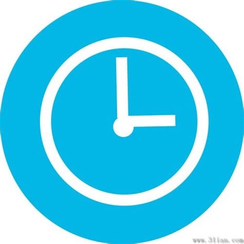 Blue Background Clock Icon Vector Free Vector In Adobe Illustrator Ai
