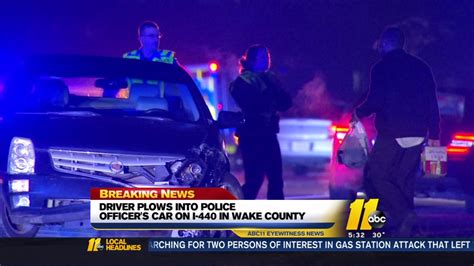 Woman Slams Into Raleigh Cop Car At Crash Site Abc11 Raleigh Durham