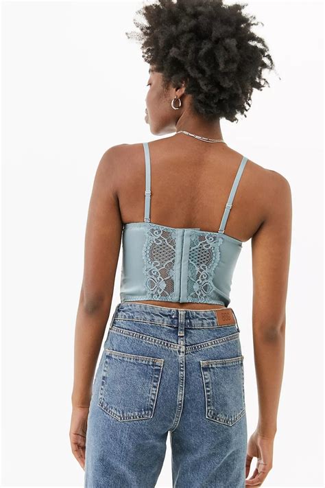 ava lace and satin corset top urban outfitters