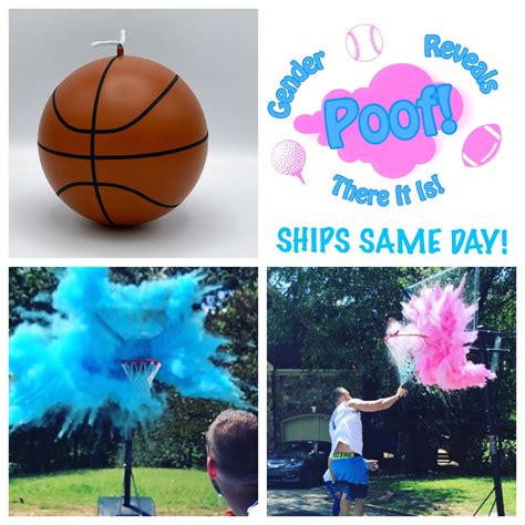 Basketball Gender Reveal Ball Filled With Pink Or Blue Powder Gender Reveal Basketball Gender