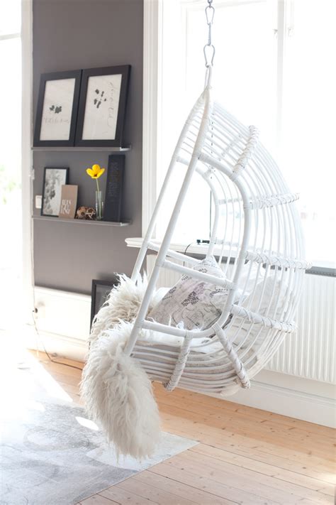 How do you feel about hanging swing chairs? Charming Home Furniture Ideas with Chairs That Hang from ...