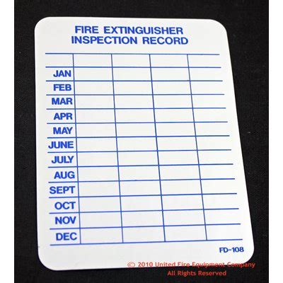 Routine inspection /testing and color code. Monthly Inspection Tag