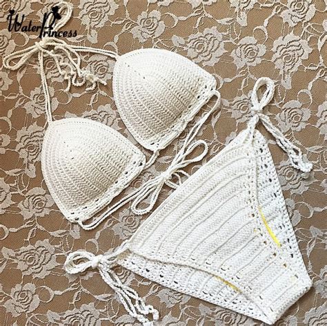 White Crochet Bathing Suit Crochet Bikini Set