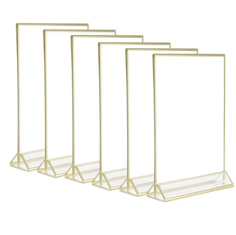 buy 6pack 5x7 acrylic menu holders clear acrylic double sided frames display sign holder with