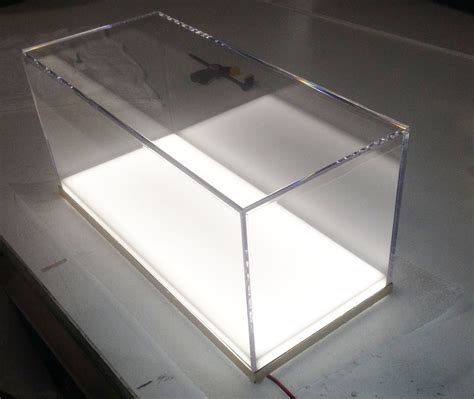 Custom Fabricated Clear Acrylic Display Case Box White
