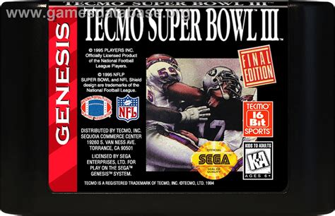 Tecmo Super Bowl Iii Final Edition Sega Genesis Games Database