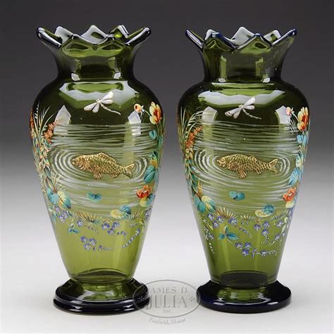 Pair Of Moser Vases Vase Moser Glass Moser