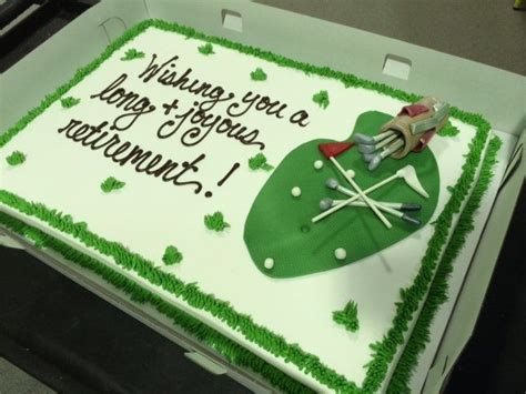 Golf themed retirement party ideas : Buttercream iced sheet cake with hand designed golf greens ...