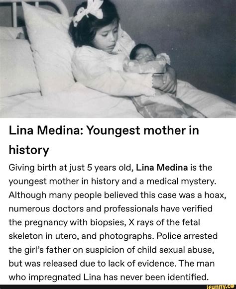 Lina Medina Youngest Mother In History Giving Birth Atjust 5 Years Old