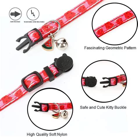 Cat Collars Breakaway With Bell 4 Pack Cat Safety Collars For Boys