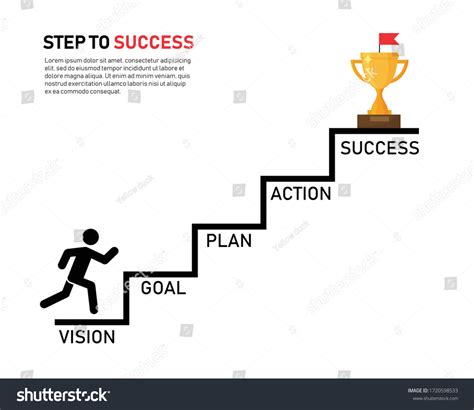 1 People Sign Climbing Stairs Vision Goal Plan Action And Success 5
