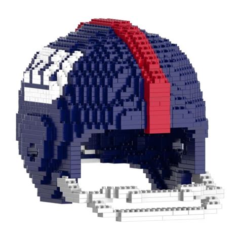 Large New York Giants Nfl Helmet 3d Lego Type Building Set Team Logo