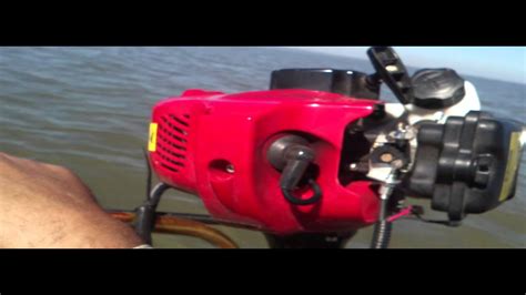 Kayak Fishing Motor Homemade Weedeater Youtube