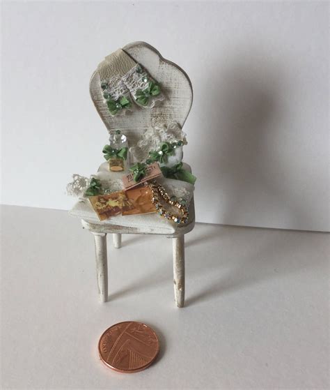 Dollhouse 112 Scale Handmade Miniatures Ladies Dressed Creamgreen
