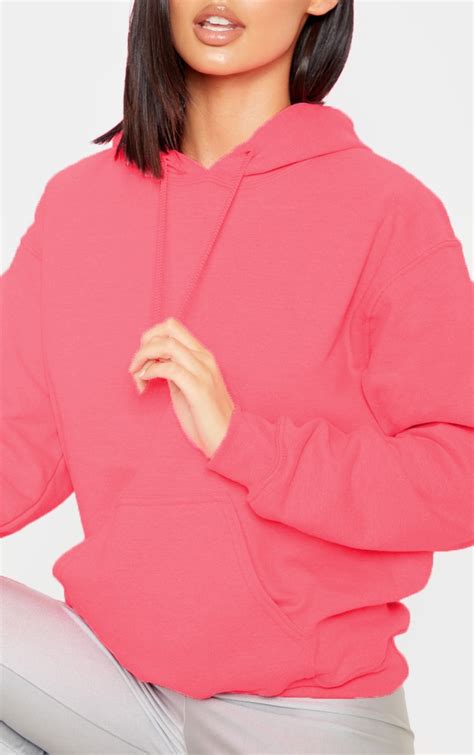 Pink Ultimate Oversized Hoodie Tops Prettylittlething Usa