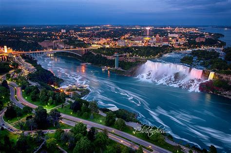 City Lights Niagara Falls Canada Scenic Tours Fall Borders