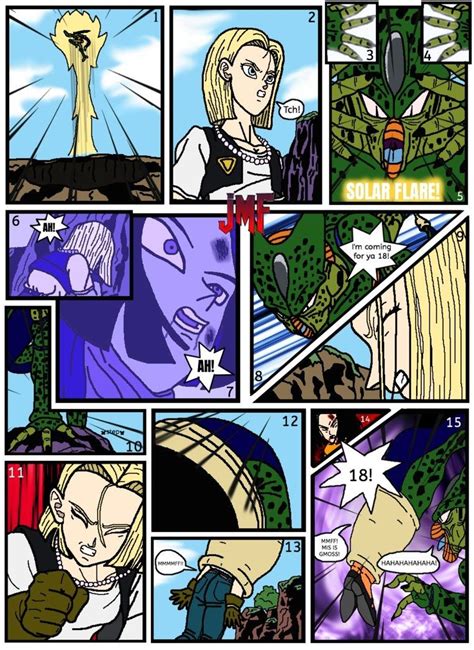 Imperfect Cell Android 18 Dbz Dragon Ball Z Digital Artist Comic Book Cover Deviantart