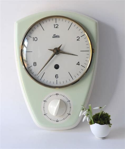Vintage Kitchen Clock Esta 1950 Kitchen Wall Clock With Etsy Denmark