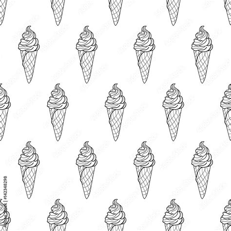 Ice Cream Cone Background Pattern
