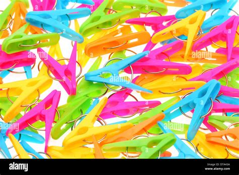Colorful Plastic Clothespins Stock Photo Alamy