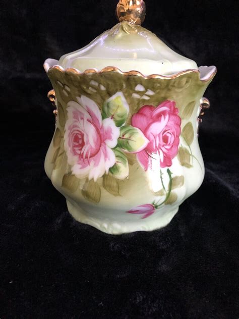 Vintage Lefton China 6131 Beautiful Flowers Hand Painted Ebay