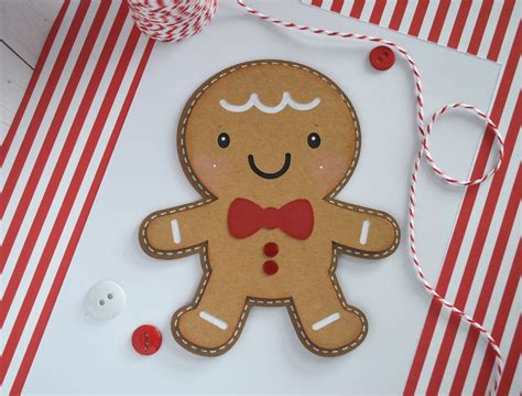 Gingerbread Man Card Christmas Card Holiday Greeting Card Christmas T Gingerbread Man