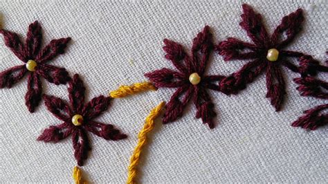 Embroidery Patterns Lazy Daisy Stitch Flower