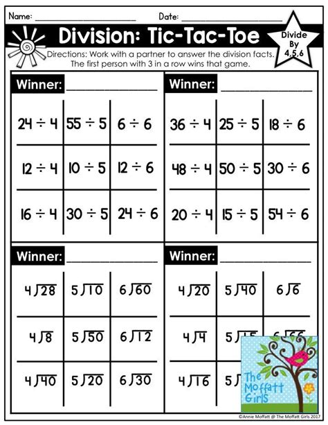 Division Tic Tac Toe This Is Such A Fun Math Game To Help Build