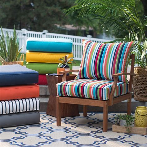 Deep seat cushions, high back cushions and more. 25" Premium Sunbrella Fabric Outdoor Deep Seat Cushion Set ...